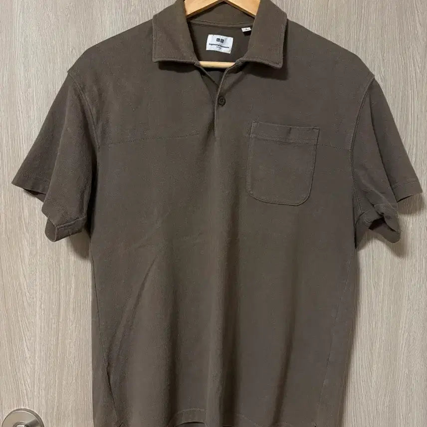 [BUNJANG] Uniqlo Engineered Garments Pique Collar T-Shirt Olive S / 유니클로 엔지니어드가먼츠 피케티 카라티 올리브 s