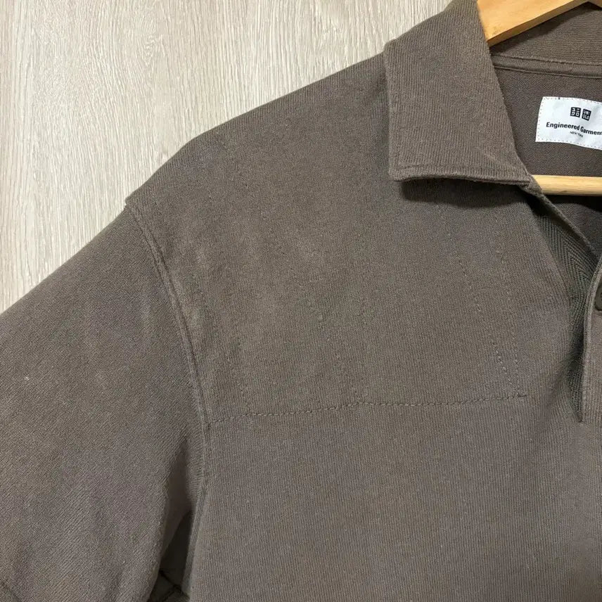 [BUNJANG] Uniqlo Engineered Garments Pique Collar T-Shirt Olive S / 유니클로 엔지니어드가먼츠 피케티 카라티 올리브 s