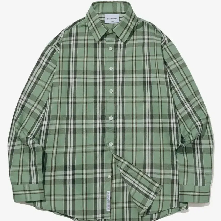 [BUNJANG] Filuminate Overfit Forest Check Shirt - Green / 필루미네이트 오버핏 포레스트 체크 셔츠 - 그린