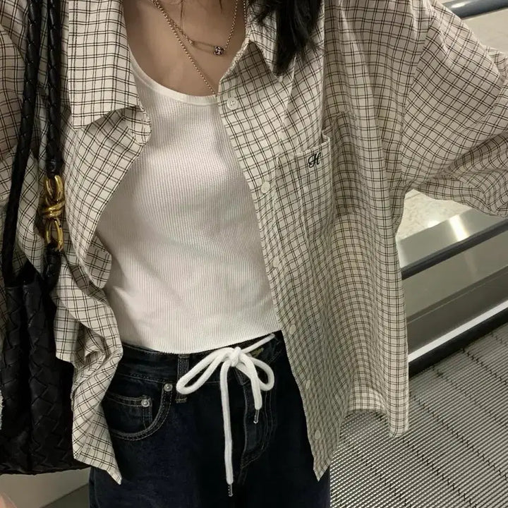 [BUNJANG] Headerment Geek Check Shirt / (1회착용) 헤더먼트 geek check shirts 셔츠