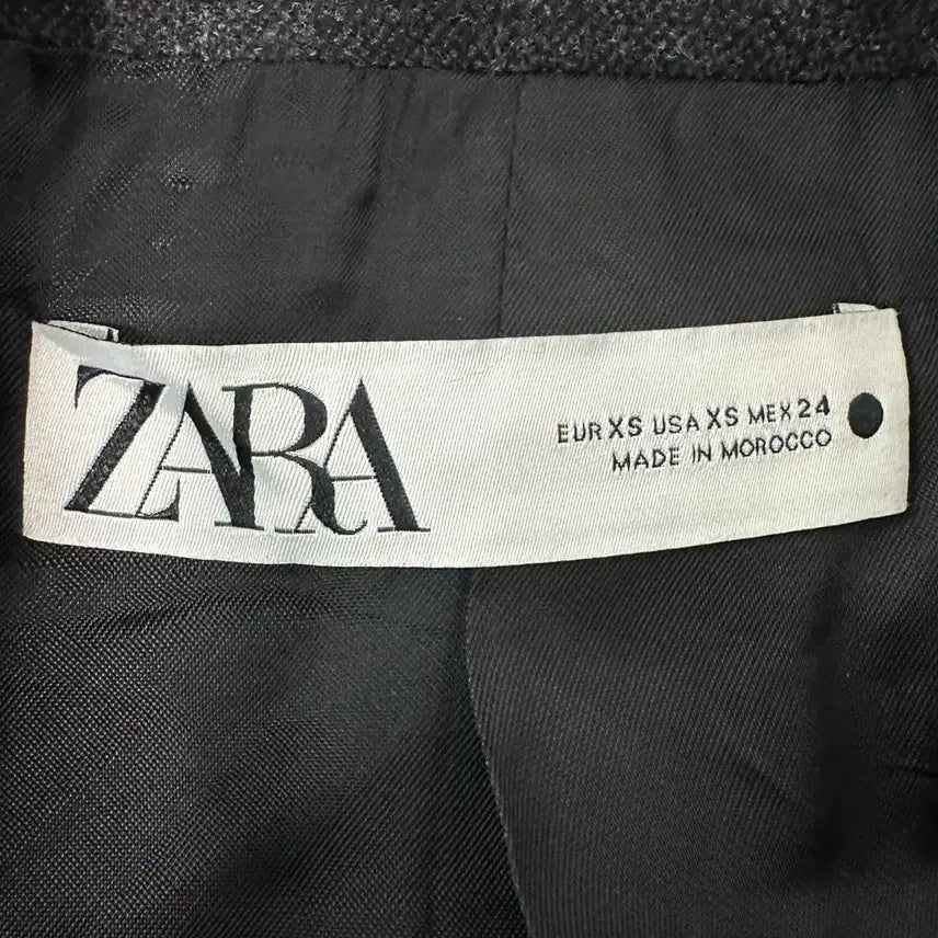 [BUNJANG] ZARA Gray Striped Double Jacket / [XS/55~66] ZARA 자라 그레이 스트라이프 더블 자켓