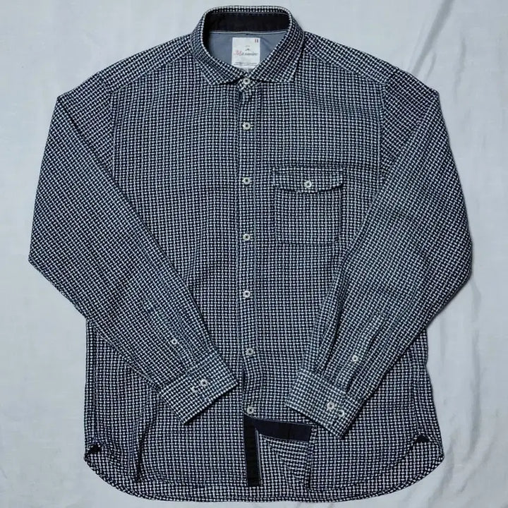 [BUNJANG] LL Mitsumine Navy Dot Long Sleeve Shirt / [LL] 일본 브랜드 Mitsumine 네이비 도트  긴팔 셔츠