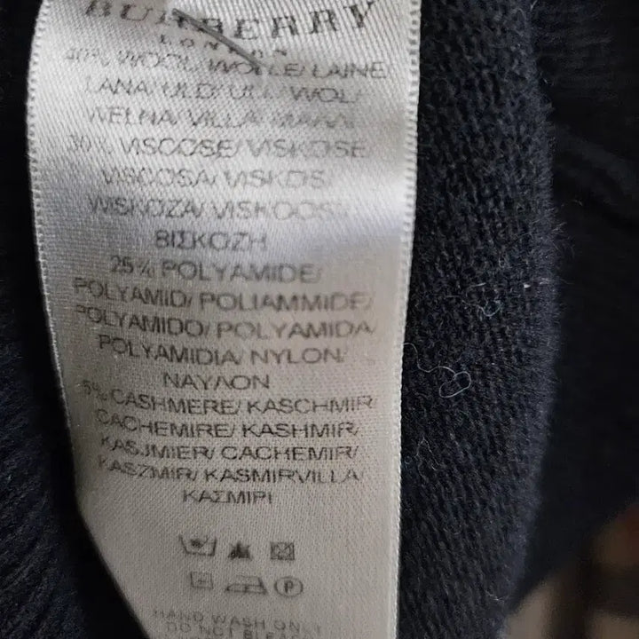 [BUNJANG] Burberry V-neck Knit / 정품 버버리 브이넥니트/버버리 블랙 엘보우 패치 니트