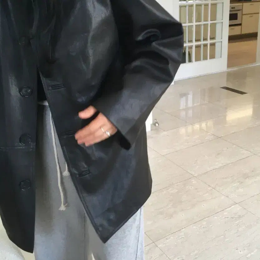 [BUNJANG] Nadal Market Leather Jacket / 나달마켓 레더자켓