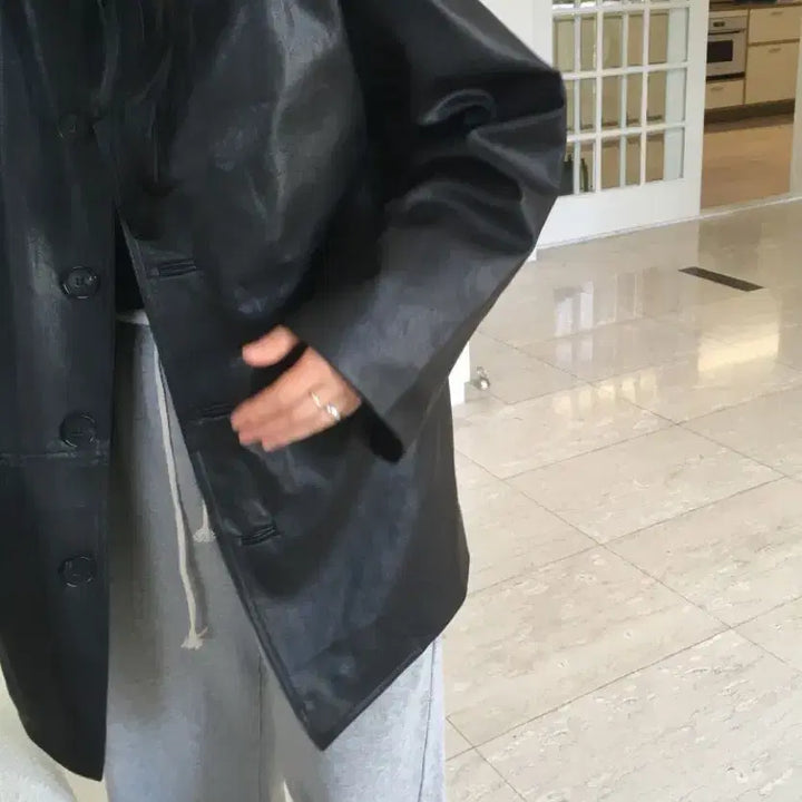 [BUNJANG] Nadal Market Leather Jacket / 나달마켓 레더자켓