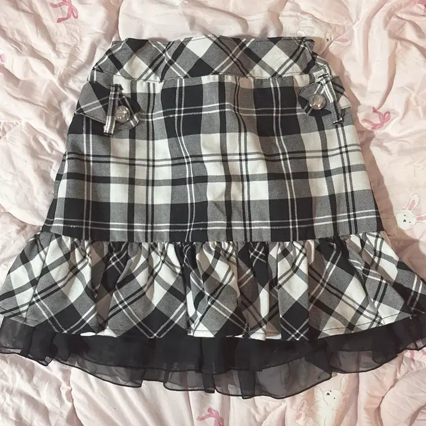 [BUNJANG] Vintage Gyaru Skirt / 양산형 갸루 갸루깔 빈티지 스커트 치마