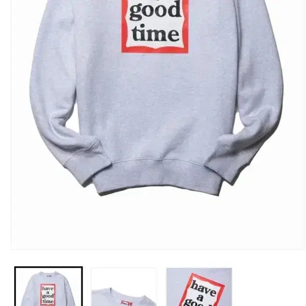 [BUNJANG] Have A Good Time Big Logo Sweatshirt / [L] have a good time 해브어굿타임 빅로고 맨투맨