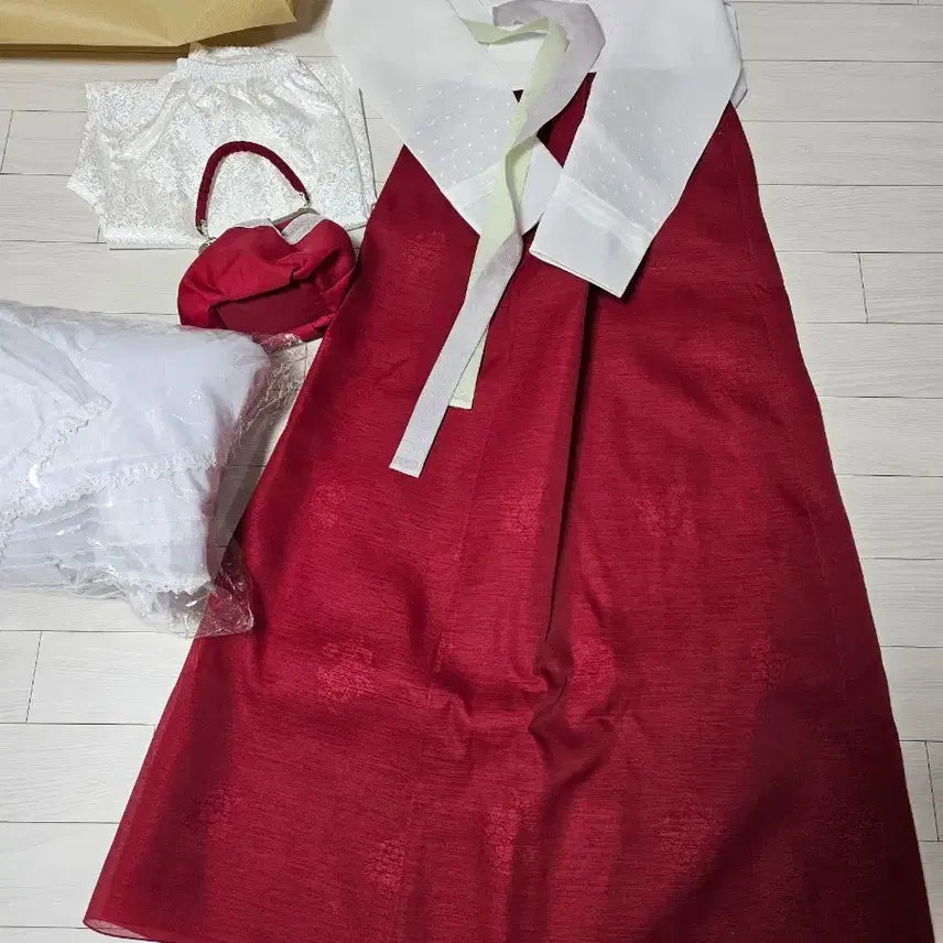 [BUNJANG] Custom Bride Hanbok Full Set (Size 55) / 신부 한복 풀세트 (55사이즈)