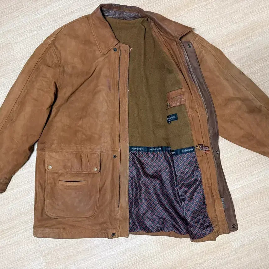 [BUNJANG] Yves Saint Laurent Leather Jacket / Yves Saint Laurent 가죽 자켓