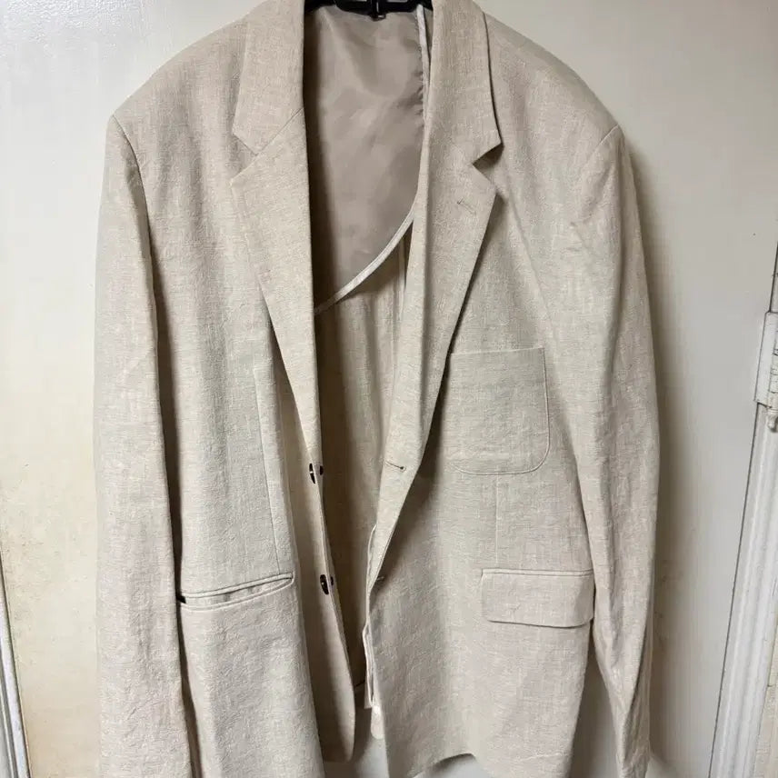 [BUNJANG] Moden Linen Ivory Blazer / (L) 모덴 린넨 아이보리 블레이져