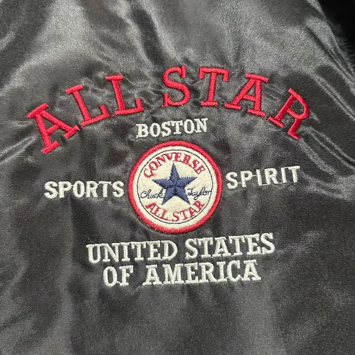 [BUNJANG] Converse All Star Black Stadium Bomber Jacket / 컨버스 올스타 블랙 스타디움 항공 점퍼 봄버 자켓