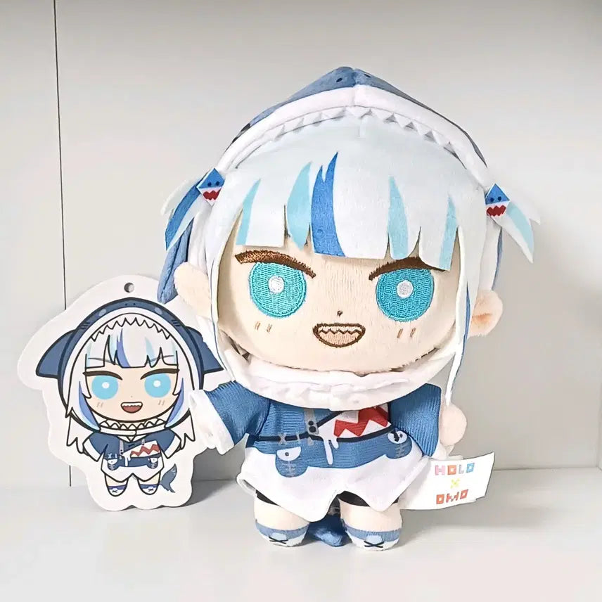 [BUNJANG] Hololive Gawr Gura Omocat Nui Plush / 홀로라이브 x omocat 오모캣 가우르 구라 누이 인형