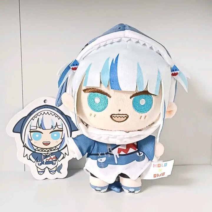 [BUNJANG] Hololive Gawr Gura Omocat Nui Plush / 홀로라이브 x omocat 오모캣 가우르 구라 누이 인형