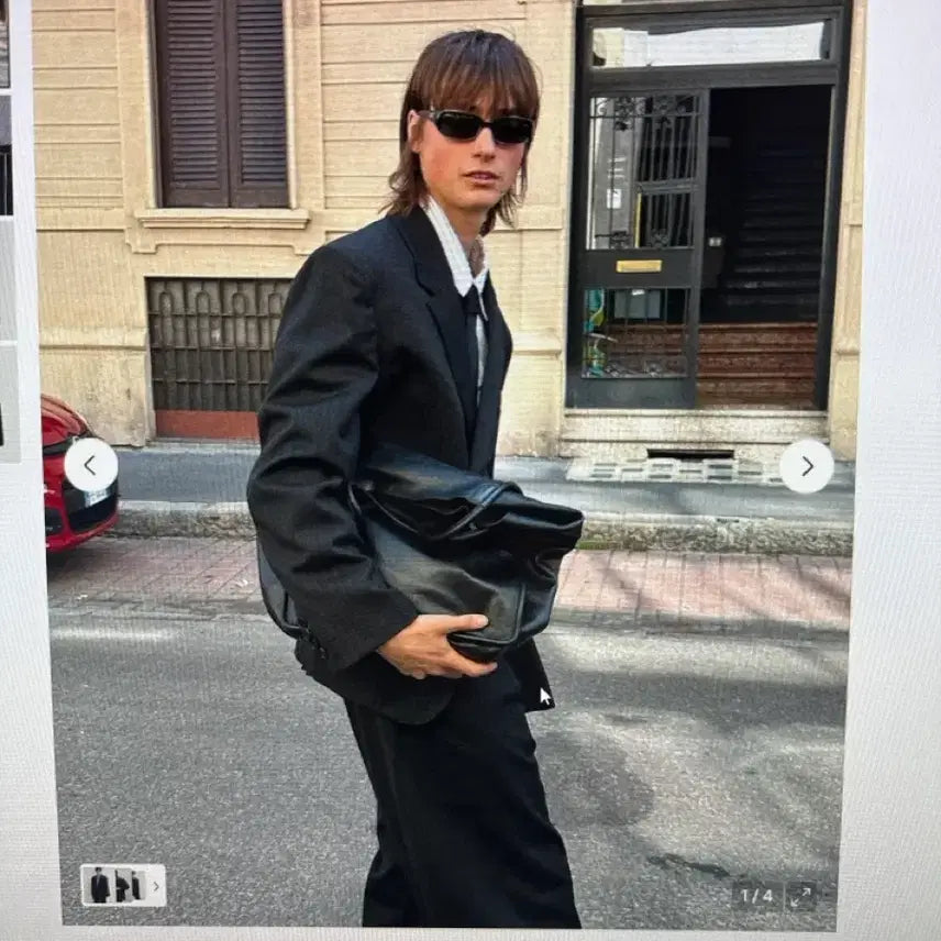 [BUNJANG] Elmood El Classic Tailored Wool Stripe Blazer Charcoal / (구매) 엘무드 엘 클래식 테일러드 울 스트라이프 블레이저 차콜 구매