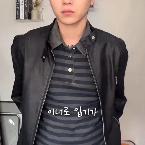 [BUNJANG] Partimento Biker Leather Jacket / 파르티멘토 바이커 레더 자켓