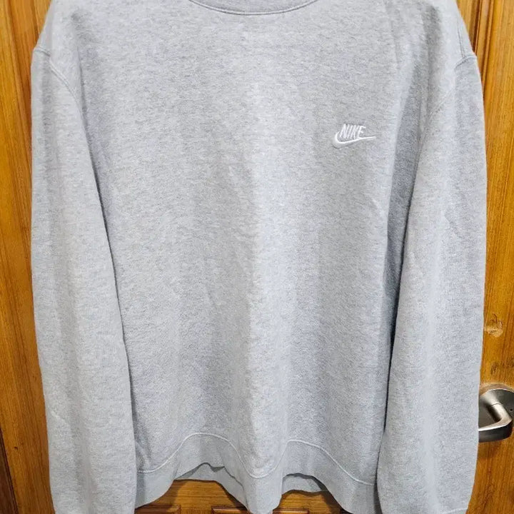 [BUNJANG] Nike Swoosh Gray Sweatshirt / 나이키 스우시 맨투맨 그레이