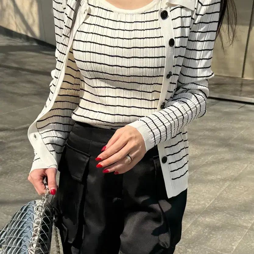 [BUNJANG] 라온 RAON 불규칙 리브 카라 가디건 핑크 골지 라온컴퍼니 뮤제라 / 라온 RAON 불규칙 리브 카라 가디건 핑크 골지 라온컴퍼니 뮤제라