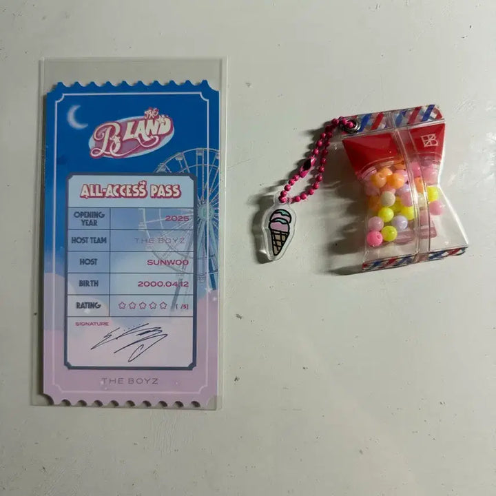 [BUNJANG] The Boyz Sunwoo Derbyland Ticket Keyring / 더보이즈 선우 더비랜드 티켓 키링