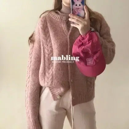[BUNJANG] Mabling Dusty Pink Cashmere Turtleneck (Unused) / [미사용] 마블링 mabling 더스티 핑크 캐시미어 터틀넥