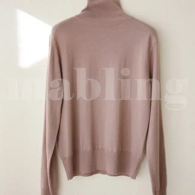 [BUNJANG] Mabling Dusty Pink Cashmere Turtleneck (Unused) / [미사용] 마블링 mabling 더스티 핑크 캐시미어 터틀넥