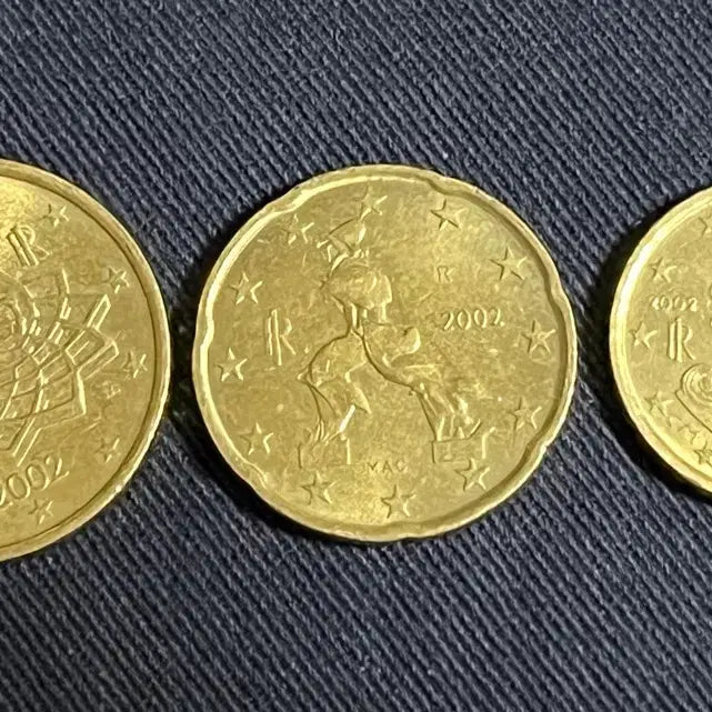 [BUNJANG] Italian 2002 Euro Cent Coins Set / 이탈리아 2002년 50센트,20센트,10센트 유로 동전 세트