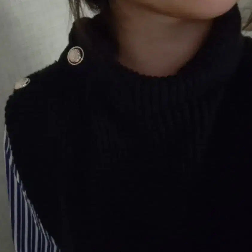 [BUNJANG] Navy Knit Vest Shirt Layered Style / 네이비 니트 베스트 셔츠 레이어드 스타일