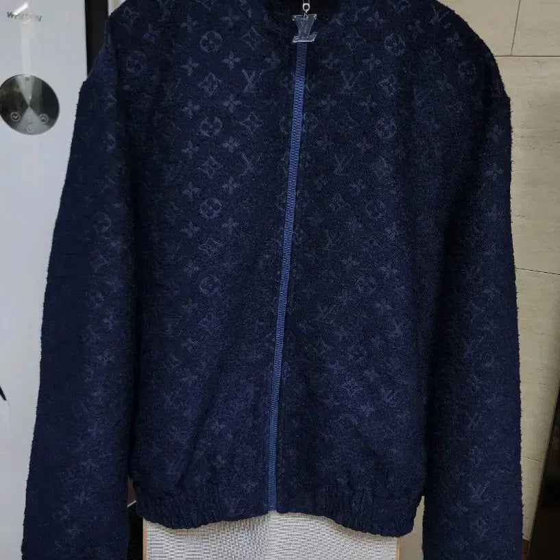[BUNJANG] Louis Vuitton Monogram Wool Boucle Blouson Jacket 48 / 루이비통 모노그램 울 부클레 블루종 자켓 48