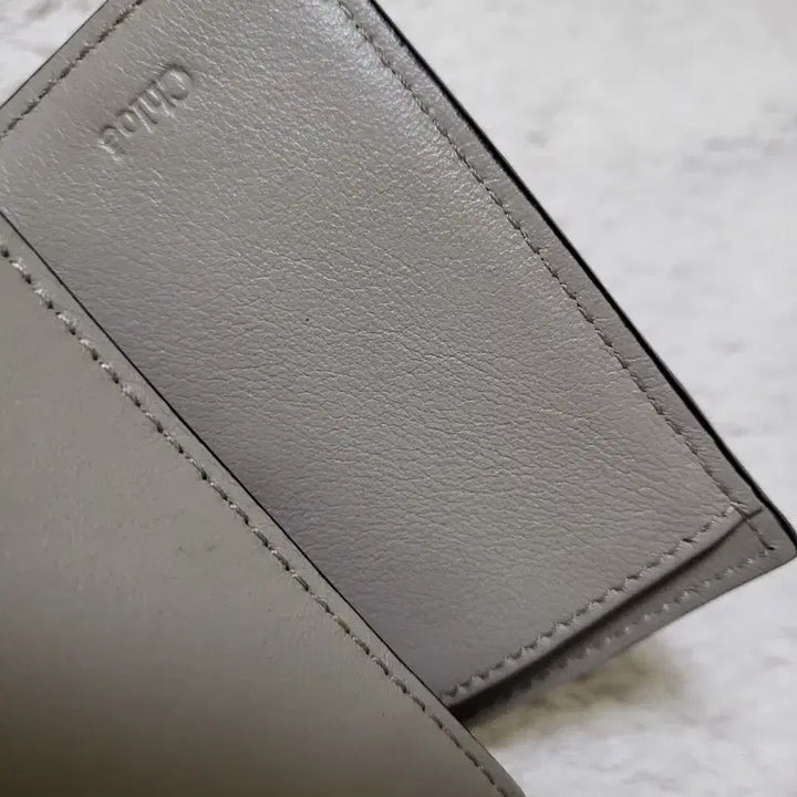 [BUNJANG] Chloe Georgia Mini Wallet + Dust Bag / 끌로에 조지아 미니 반지갑 그레이 + 더스트백