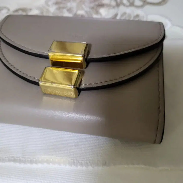 [BUNJANG] Chloe Georgia Mini Wallet + Dust Bag / 끌로에 조지아 미니 반지갑 그레이 + 더스트백