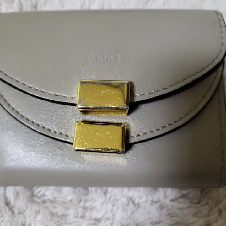 [BUNJANG] Chloe Georgia Mini Wallet + Dust Bag / 끌로에 조지아 미니 반지갑 그레이 + 더스트백