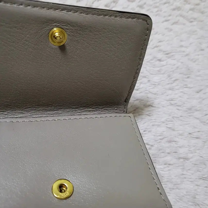 [BUNJANG] Chloe Georgia Mini Wallet + Dust Bag / 끌로에 조지아 미니 반지갑 그레이 + 더스트백