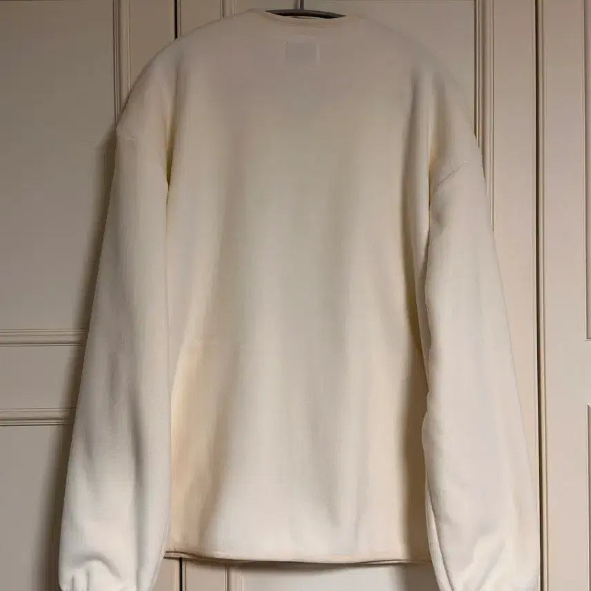 [BUNJANG] COVERNAT Fleece Collarless Jacket Ivory XL / 커버낫 플리스 카라리스 자켓 아이보리 XL