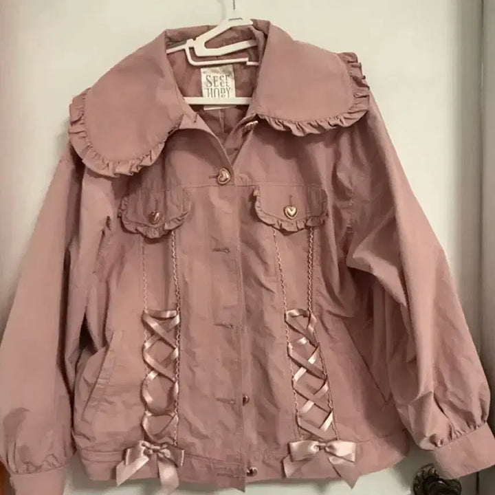 [BUNJANG] Secret Honey Pink Jacket / 시크릿허니 시허니 핑크 자켓(리즈리사 마즈 디마럽 양산형 지뢰계)