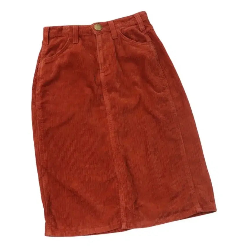 [BUNJANG] Chocol Wrangler Corduroy Midi Skirt / 초콜 x 랭글러 코듀로이 스커트