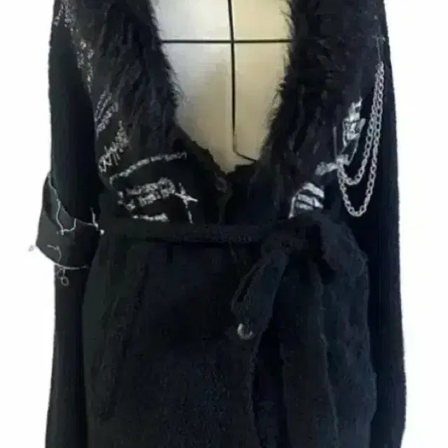 [BUNJANG] Madpunk Gown-Style Long Cardigan / 매드펑크 가운형 롱가디건(고스펑크 나나 캐캐체 미사 딤모아르 레플렘)