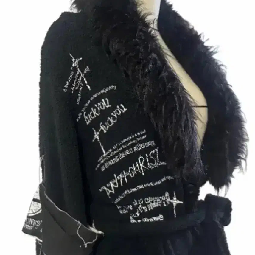 [BUNJANG] Madpunk Gown-Style Long Cardigan / 매드펑크 가운형 롱가디건(고스펑크 나나 캐캐체 미사 딤모아르 레플렘)