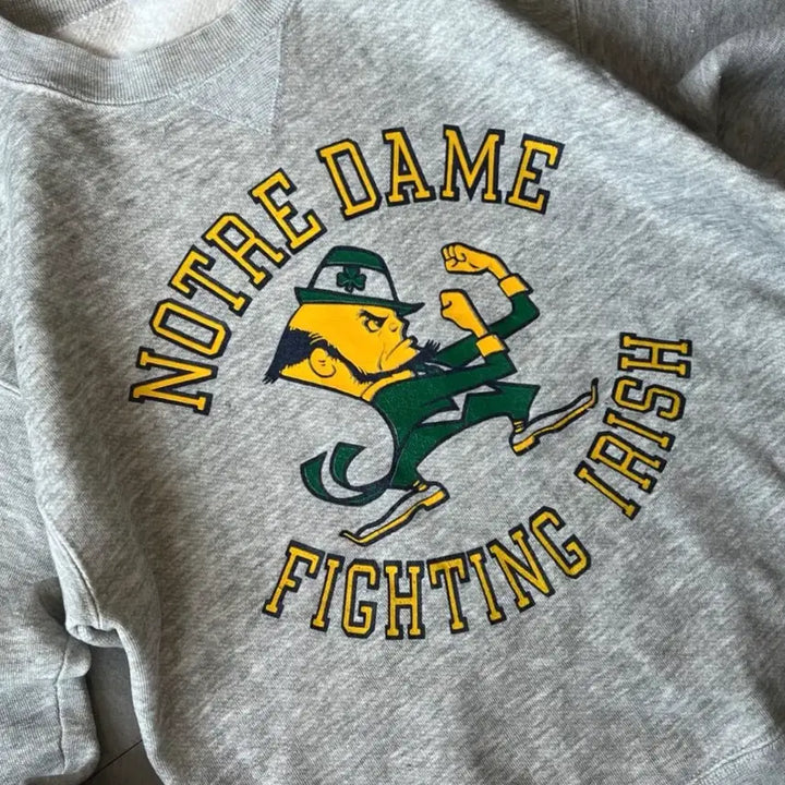 [BUNJANG] 90s USA Made Vintage Notre Dame Grey Sweatshirt / 90s 미국 생산 빈티지 그레이 노틀담 스웻셔츠