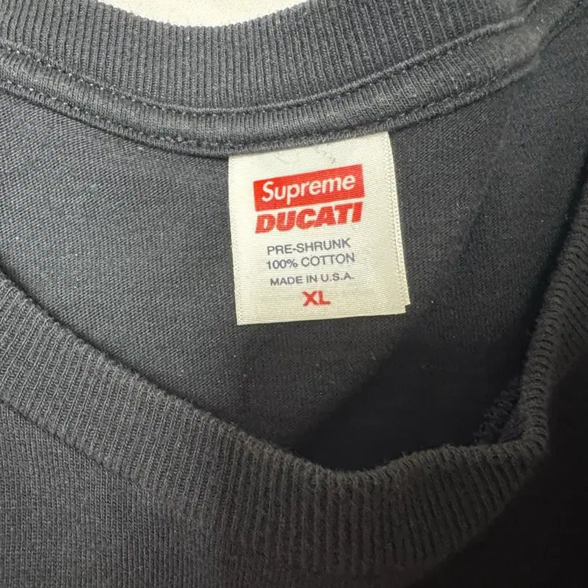 [BUNJANG] Supreme x Ducati 24SS Logo T-Shirt Black XL / 슈프림 x 두카티 24SS 로고 티셔츠 블랙 XL사이즈 중고 판매