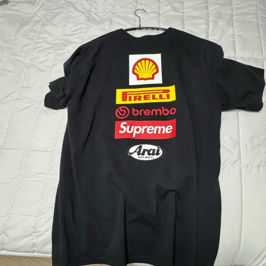 [BUNJANG] Supreme x Ducati 24SS Logo T-Shirt Black XL / 슈프림 x 두카티 24SS 로고 티셔츠 블랙 XL사이즈 중고 판매