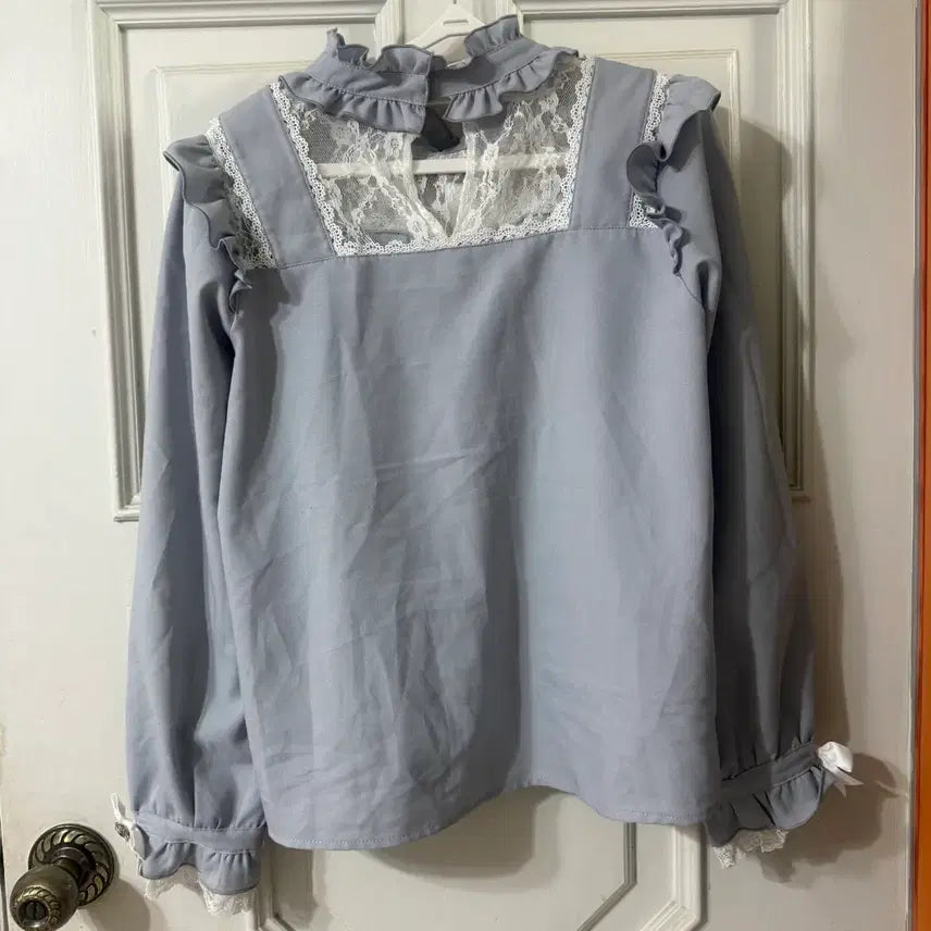 [BUNJANG] Dear My Love Lace Ribbon Blouse / 디어마이러브 디마럽 레이스 리본 블라우스(양산형 지뢰계 로리타)