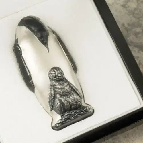 [BUNJANG] Emperor Penguin Silver Coin / 2016년 황제 팽귄 엔틱 은화