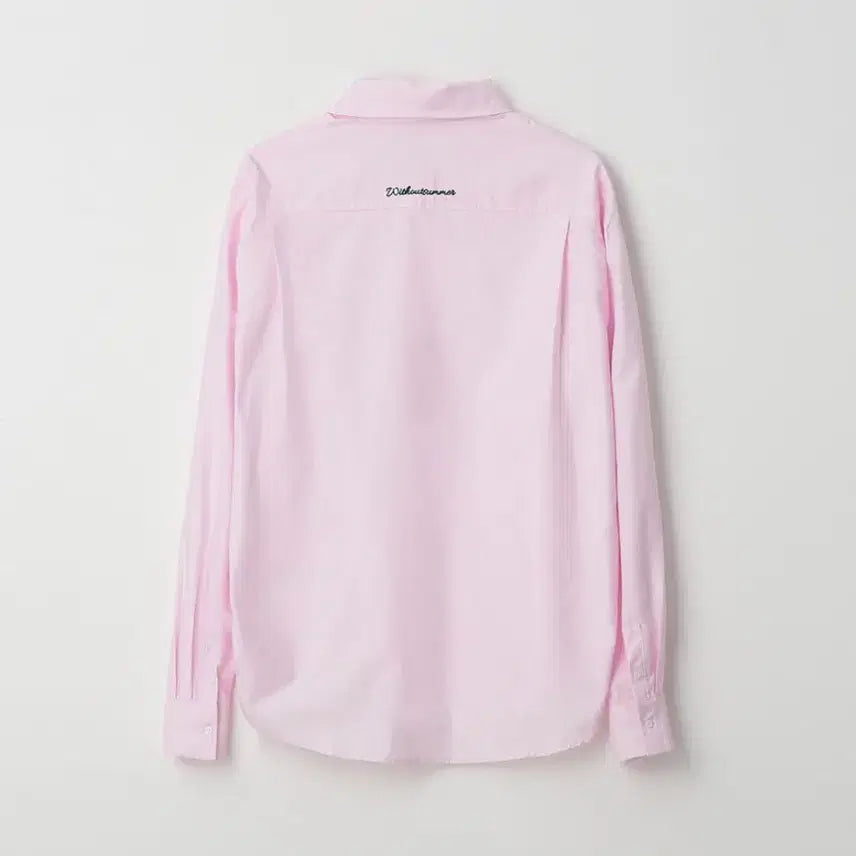 [BUNJANG] Without Summer Basic Logo Shirt (Pink) / 위드아웃썸머 베이직 로고 셔츠 (핑크)
