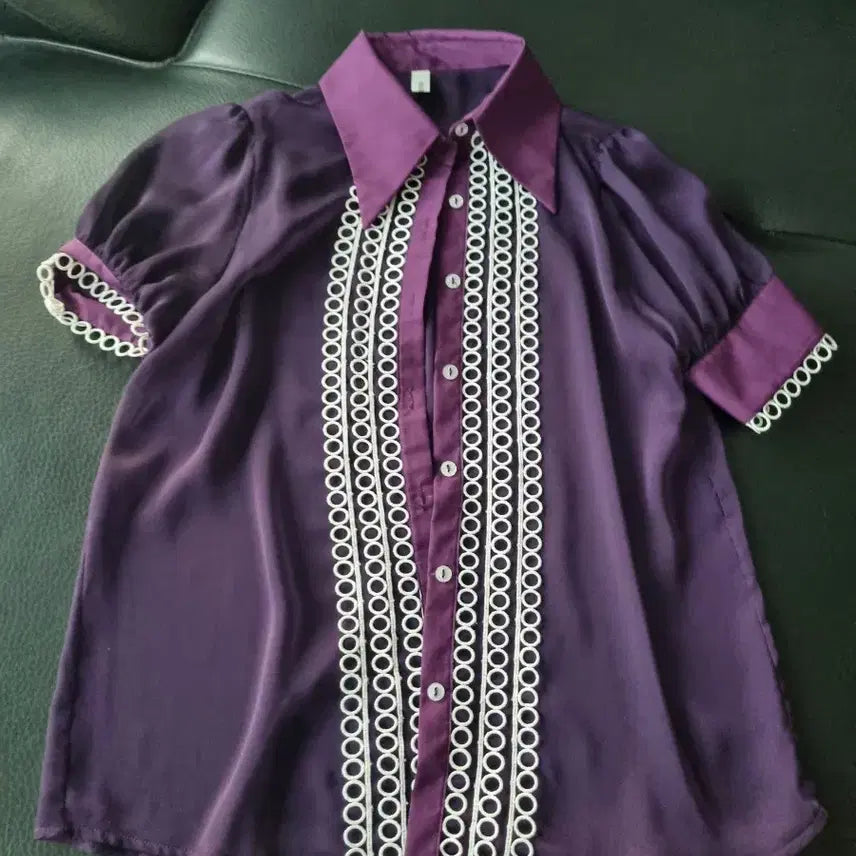 [BUNJANG] Vintage Retro See-through Lace Blouse / 희귀 빈티지 레트로 시스루 레이스 블라우스 55 66