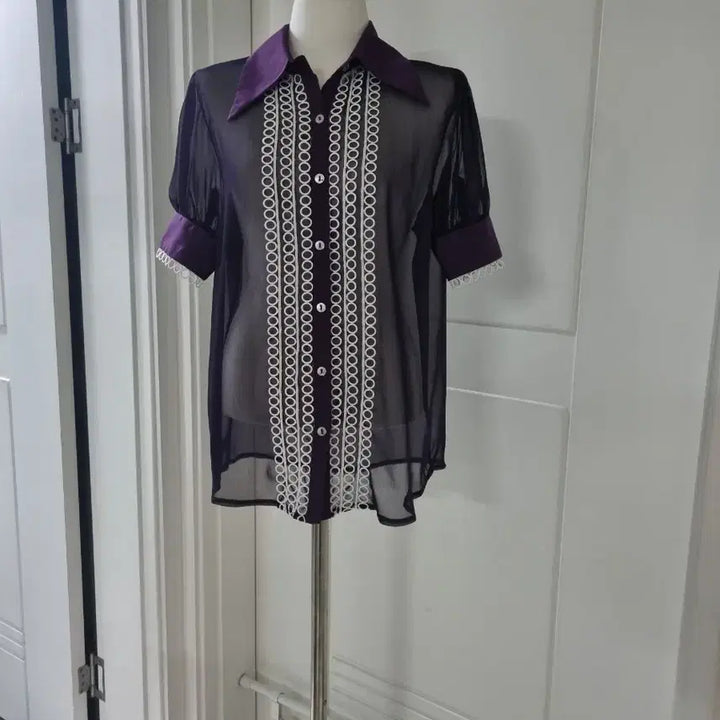 [BUNJANG] Vintage Retro See-through Lace Blouse / 희귀 빈티지 레트로 시스루 레이스 블라우스 55 66