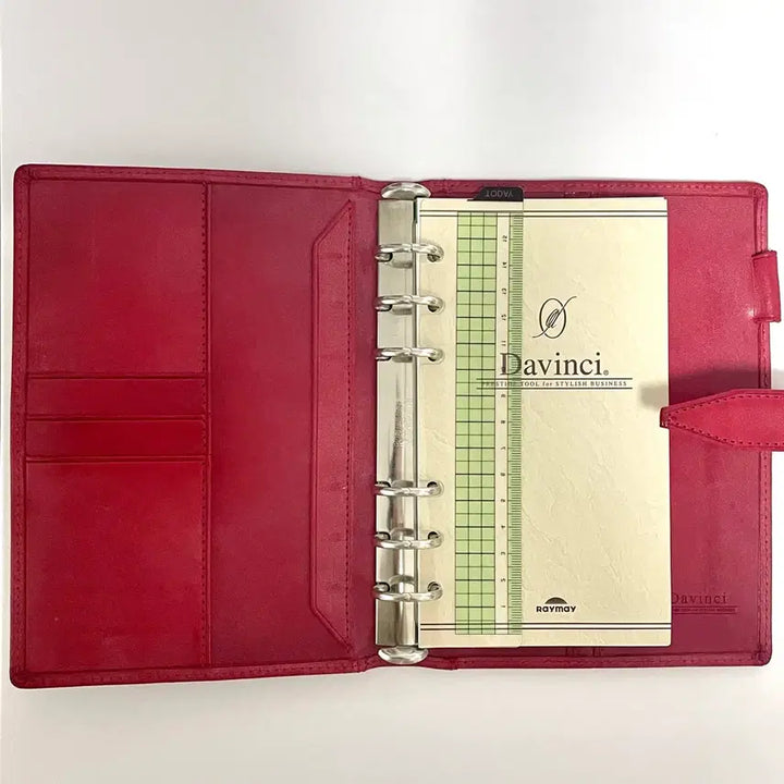 [BUNJANG] Davinci Roroma Bible Red A6 24mm 6-Ring Binder / 다빈치 로로마 바이블 레드 a6 24mm 6공 다이어리