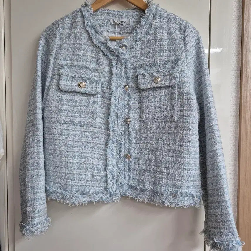[BUNJANG] Tweed Jacket / 하늘색 트위드 자켓