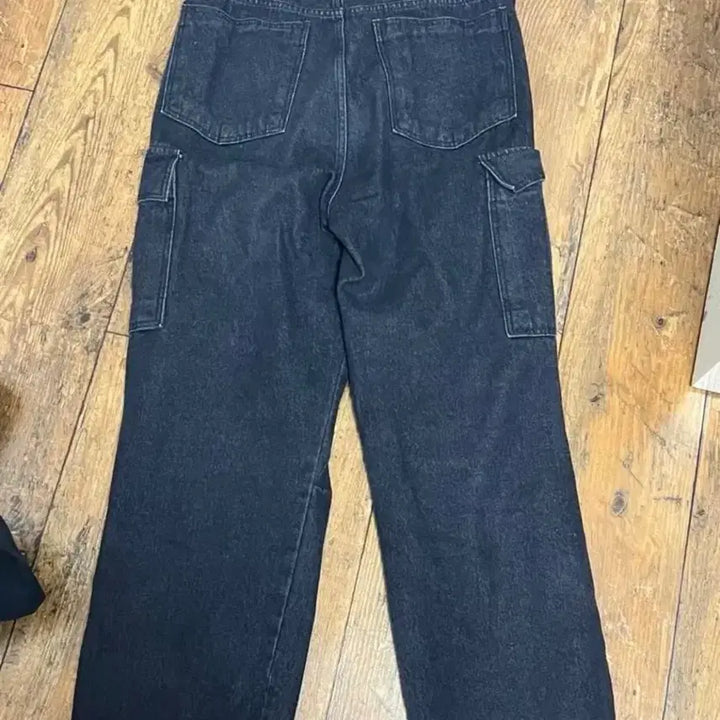 [BUNJANG] Rit Kim Black Cargo Jeans (L) / 릿킴 블랙카고진 카고팬츠 카고바지 BLACK CARGO JEANS L