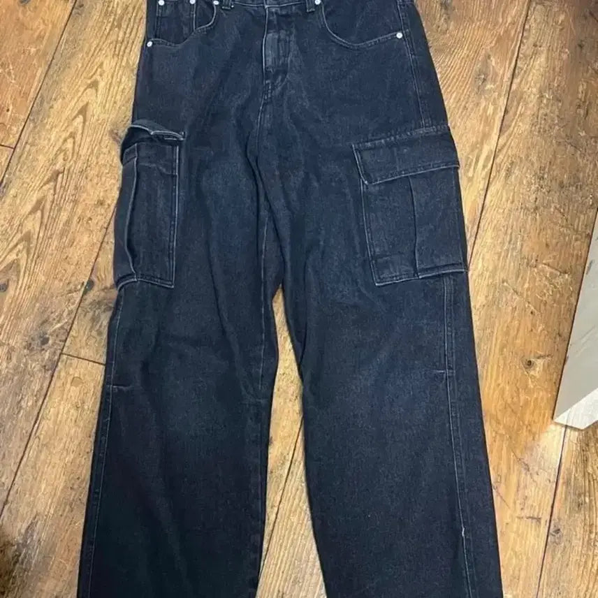 [BUNJANG] Rit Kim Black Cargo Jeans (L) / 릿킴 블랙카고진 카고팬츠 카고바지 BLACK CARGO JEANS L