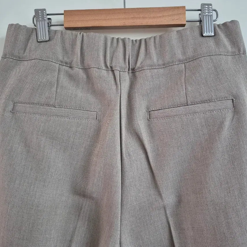 [BUNJANG] Wide Slacks Beige Pants / 와이드 슬랙스 베이지