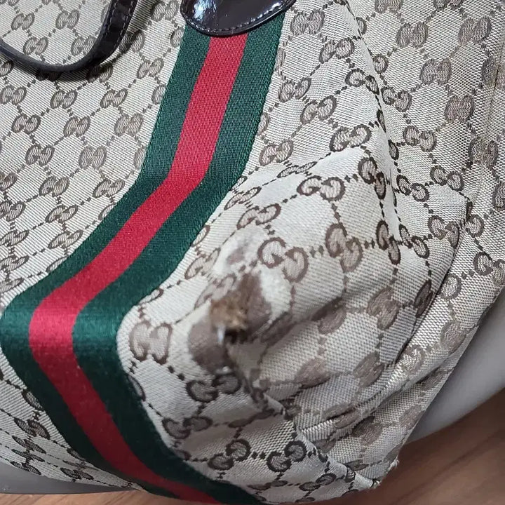 [BUNJANG] Gucci GG Logo Canvas Tote Bag / 구찌 GG 로고 캔버스 토트백